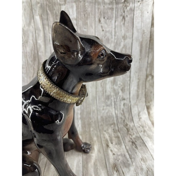 Vintage Huge 14” Doberman Pincher Dog Mike’s Mold Ceramic Figure Full Size - Picture 8 of 16